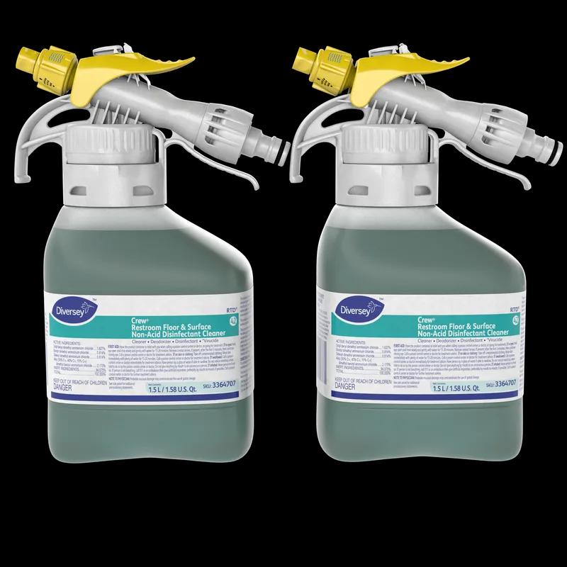 Crew® Fresh Scent Restroom Cleaner One-Step Disinfectant 1.5 L Multi Surface Neutral Liquid RTD 2/Case