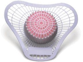 Health Gards® Urinal Screen & Block Cherry Pink Plastic Para 12/Case