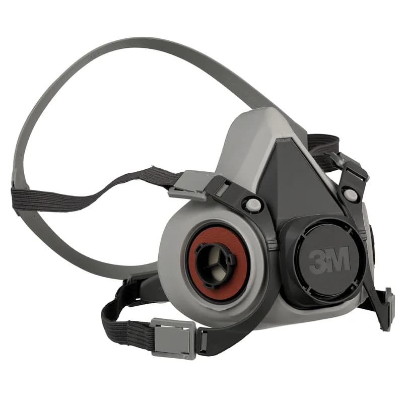 3M™ 6100 Respirator Small (SM) Black TPE Reusable Half Facepiece 24/Case