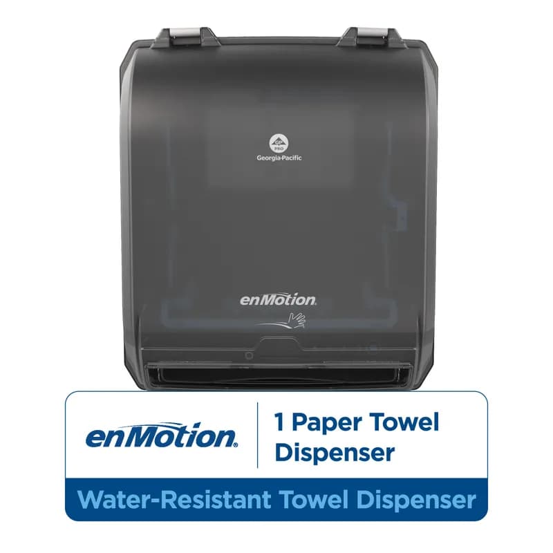 enMotion® Paper Towel Dispenser 10 IN Plastic Wall Mount Black Automatic Touchless Water Resistant 1/Each