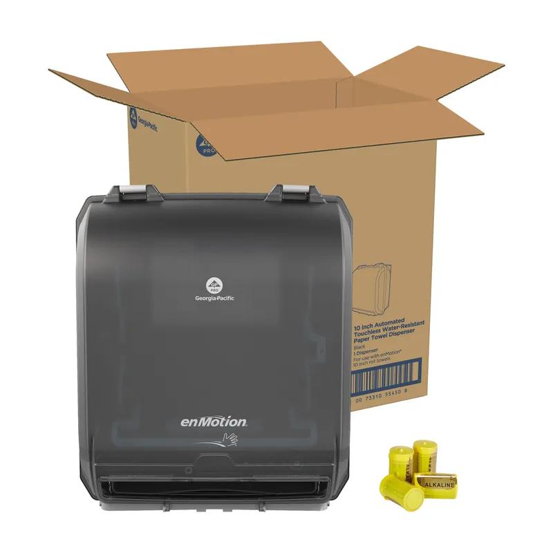 enMotion® Paper Towel Dispenser 10 IN Plastic Wall Mount Black Automatic Touchless Water Resistant 1/Each