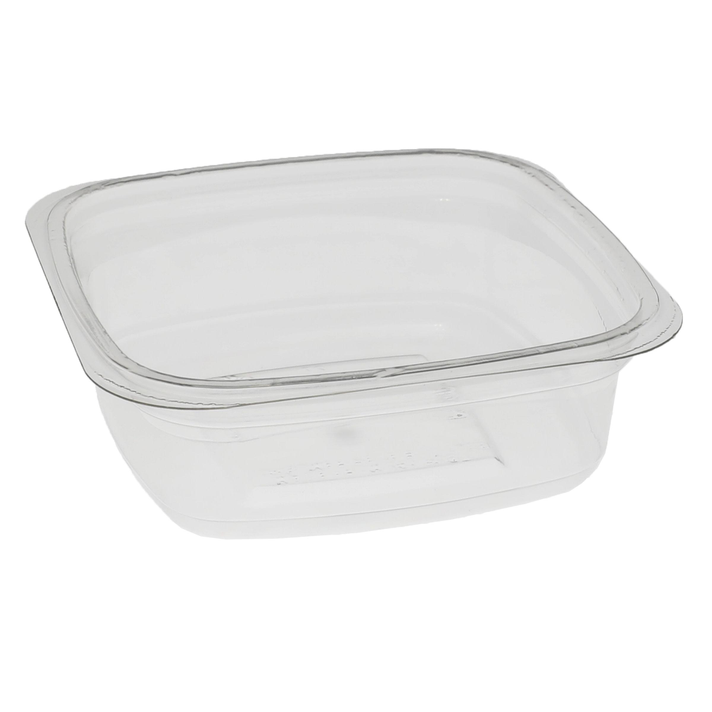Deli Container Base 8 OZ PET Clear Square 960/Case