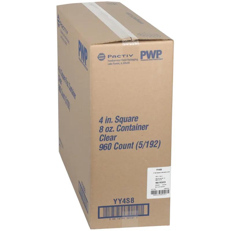 Deli Container Base 8 OZ PET Clear Square 960/Case