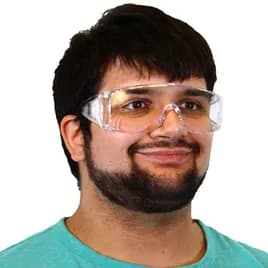 Safety Glasses Clear PC With Clear Frame Clear Lens Coated Lens Vented Side Shield Wrap Around 1/Each