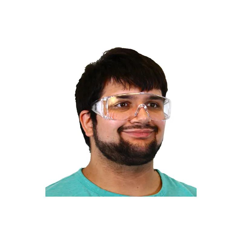 Safety Glasses Clear PC With Clear Frame Clear Lens Coated Lens Vented Side Shield Wrap Around 1/Each