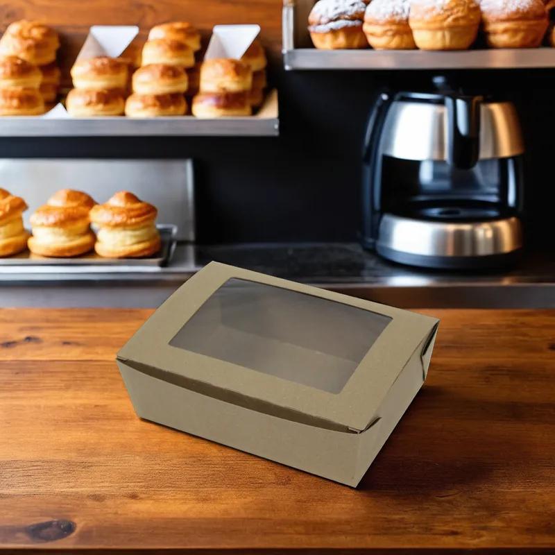 Bio-Plus Earth® Take-Out Box 66 OZ Paper With Window 160/Case