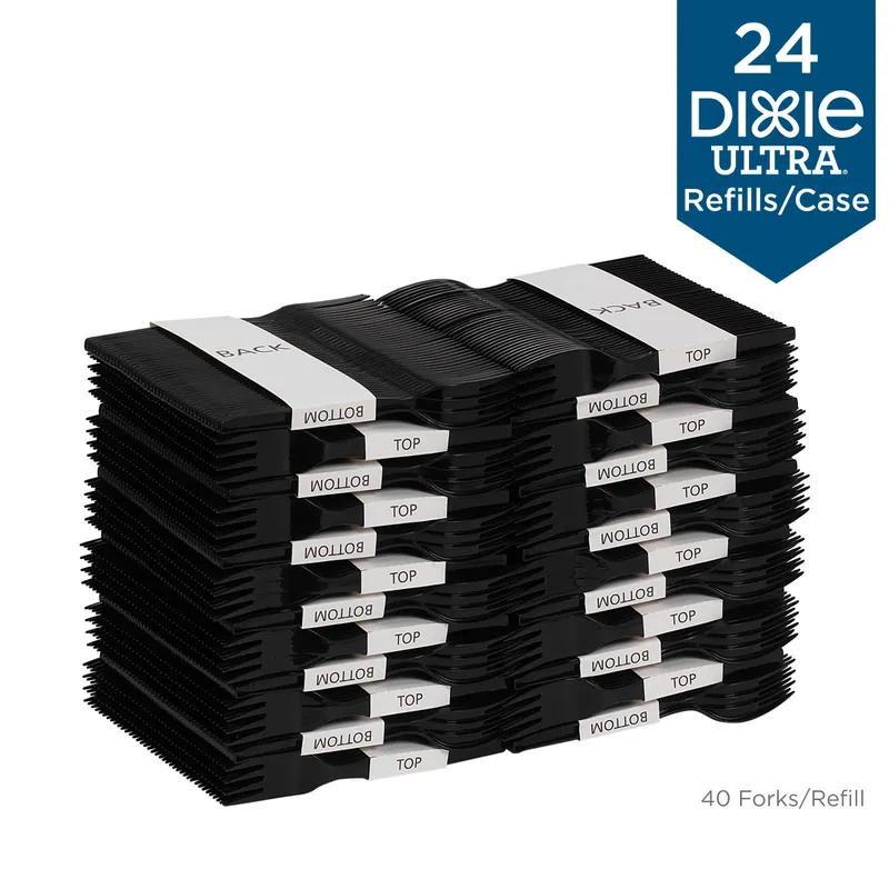 Dixie® Ultra SmartStock® Series-O Fork PP Black Heavyweight Refill 960/Case