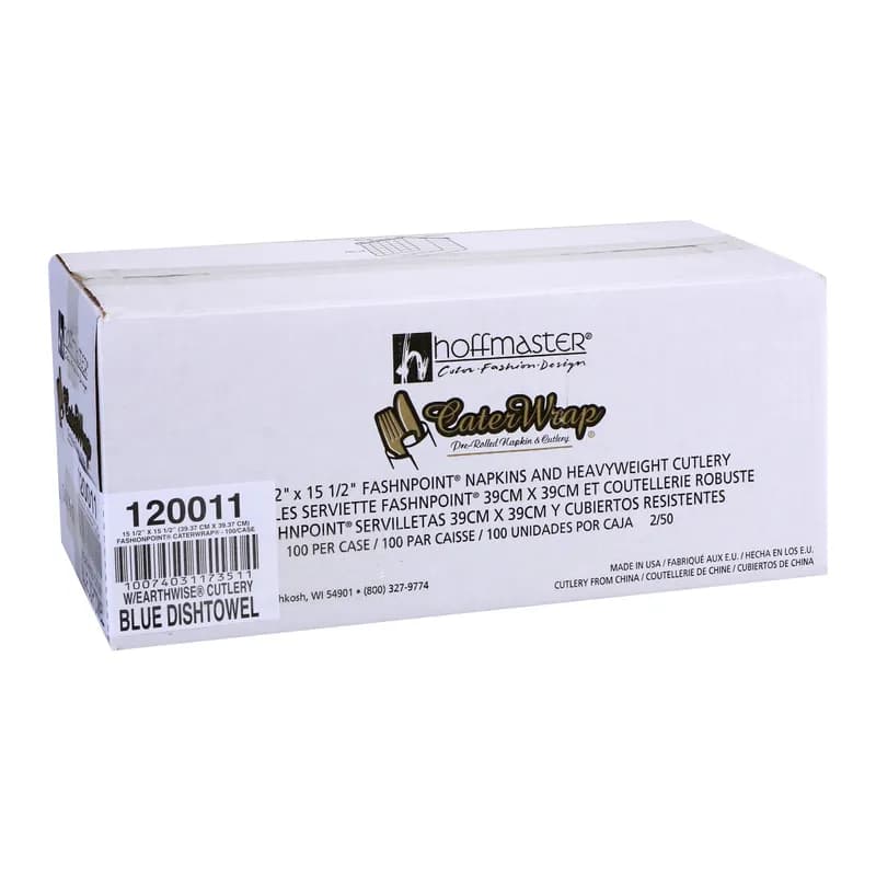 Cutlery Kit Tissue Paper Plastic Blue With Blue Napkin 100/Case