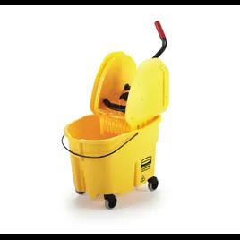 WaveBrake® Mop Bucket & Wringer 35 QT Plastic Yellow Down Press 1/Case