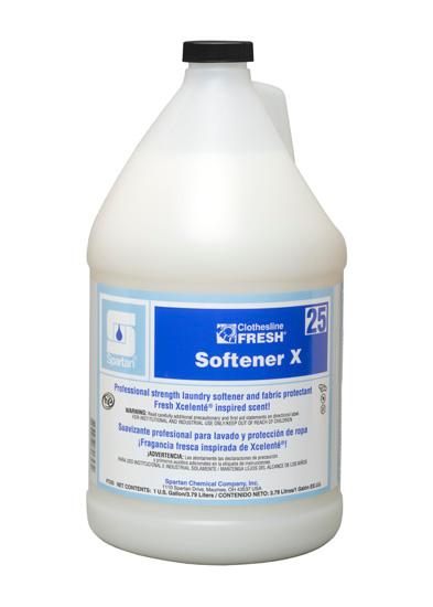 Clothesline Fresh® Softener X 25 Lavender Linen Laundry Softener 1 GAL Mild Acid 4/Case