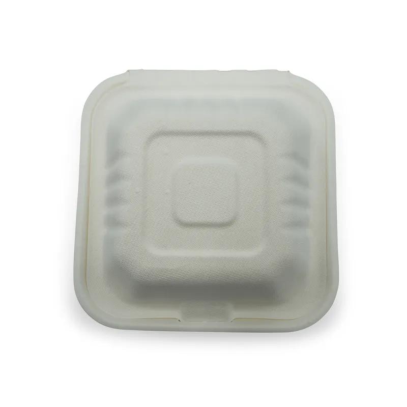 Victoria Bay Take-Out Container Hinged 6X6X3 IN Pulp Fiber White 400/Case