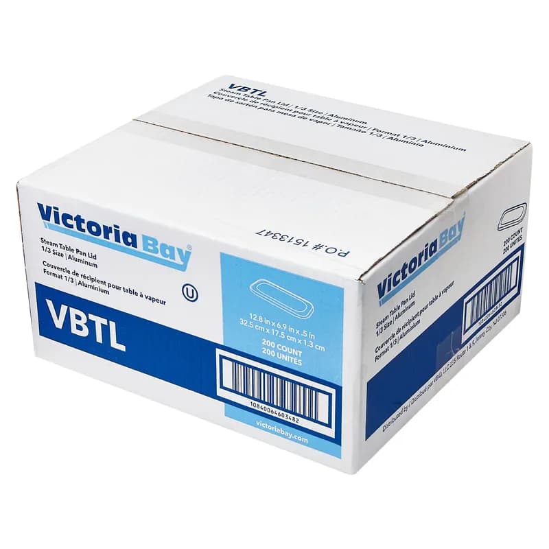 Victoria Bay Lid 1/3 Size Aluminum For Steam Table Pan 200/Case