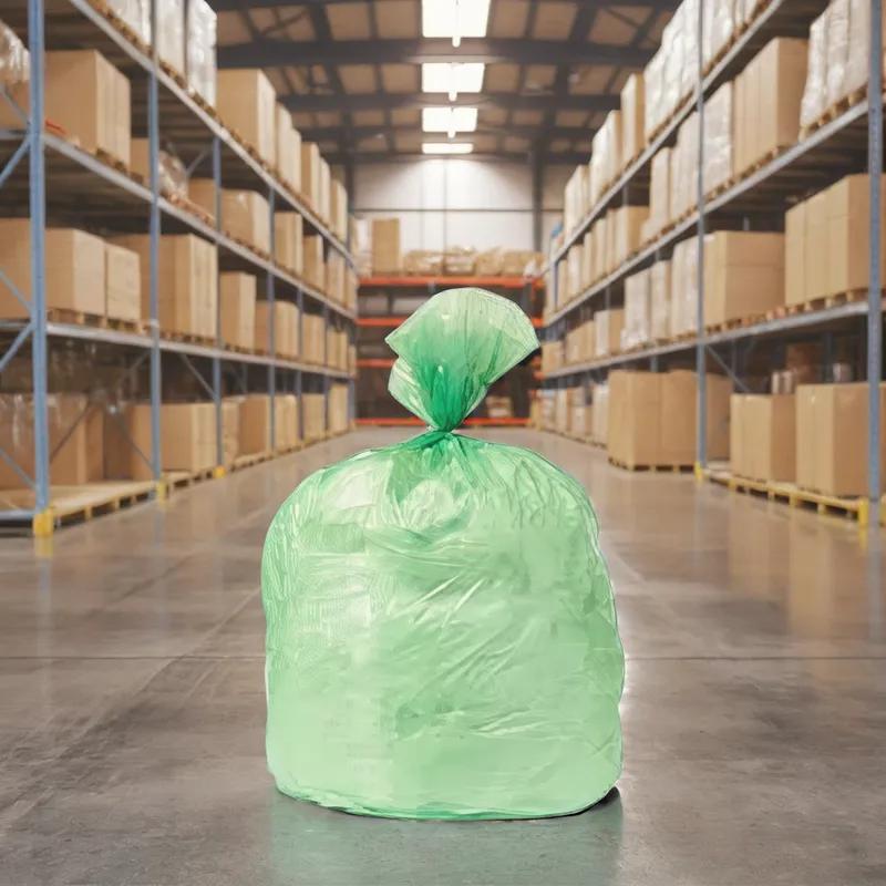 Can Liner 43X47 IN Green LLDPE 1.2MIL Roll 20 Count/Pack 5 Packs/Case 100 Count/Case