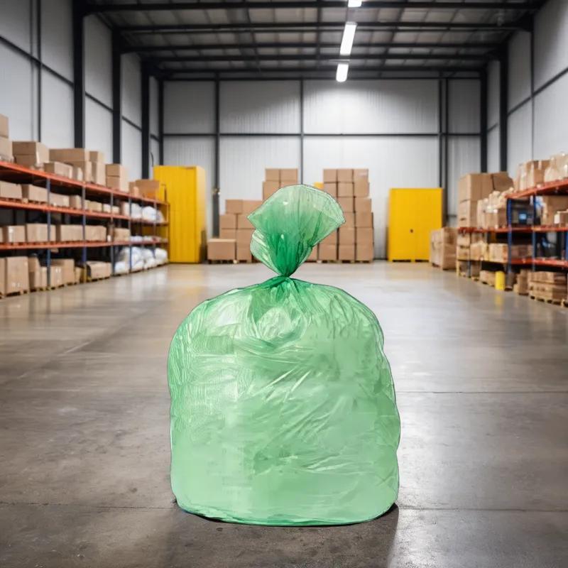 Can Liner 43X47 IN Green LLDPE 1.2MIL Roll 20 Count/Pack 5 Packs/Case 100 Count/Case