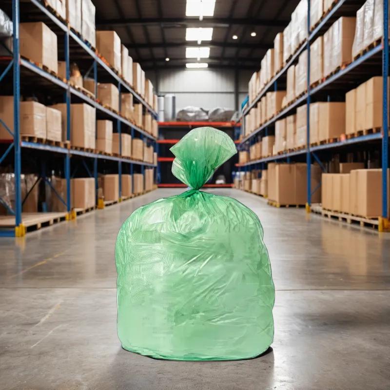 Can Liner 43X47 IN Green LLDPE 1.2MIL Roll 20 Count/Pack 5 Packs/Case 100 Count/Case