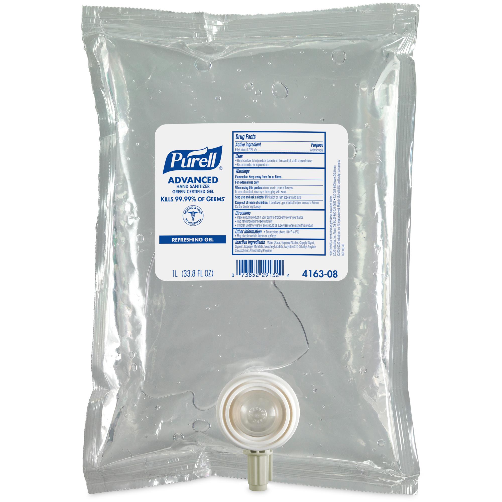 Purell® Hand Sanitizer 1000 mL 9X6X1.75 IN Fragrance Free For CS2 8/Case