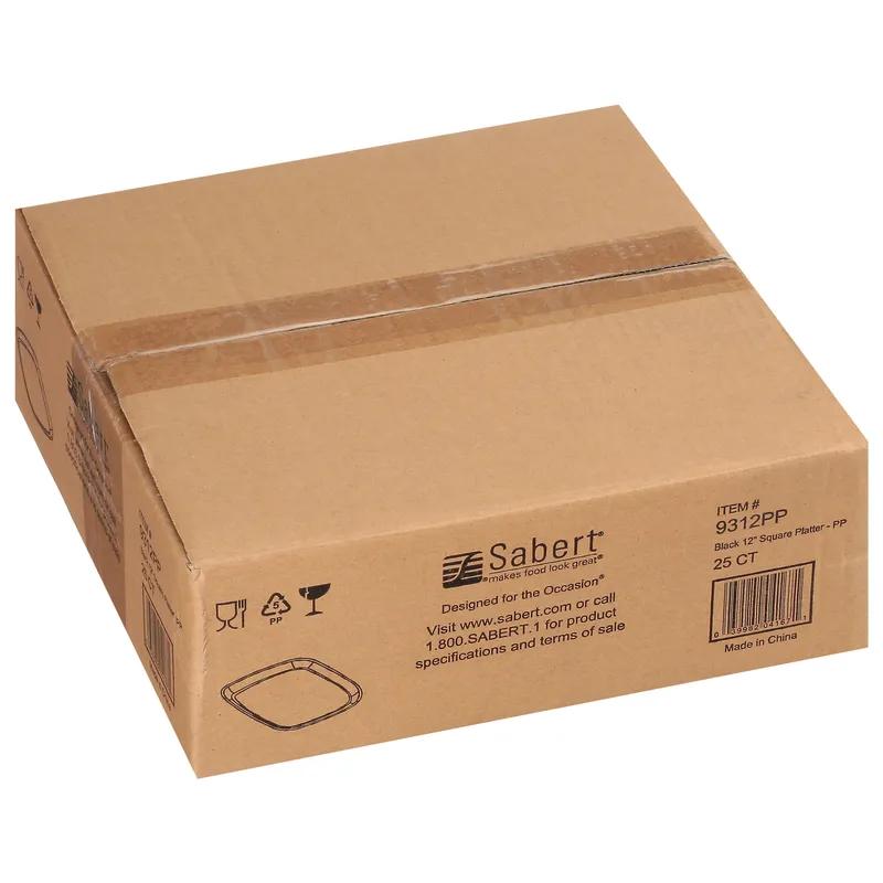 Mozaïk® Serving Tray Base 12X12X0.58 IN PP Black Square 25/Case