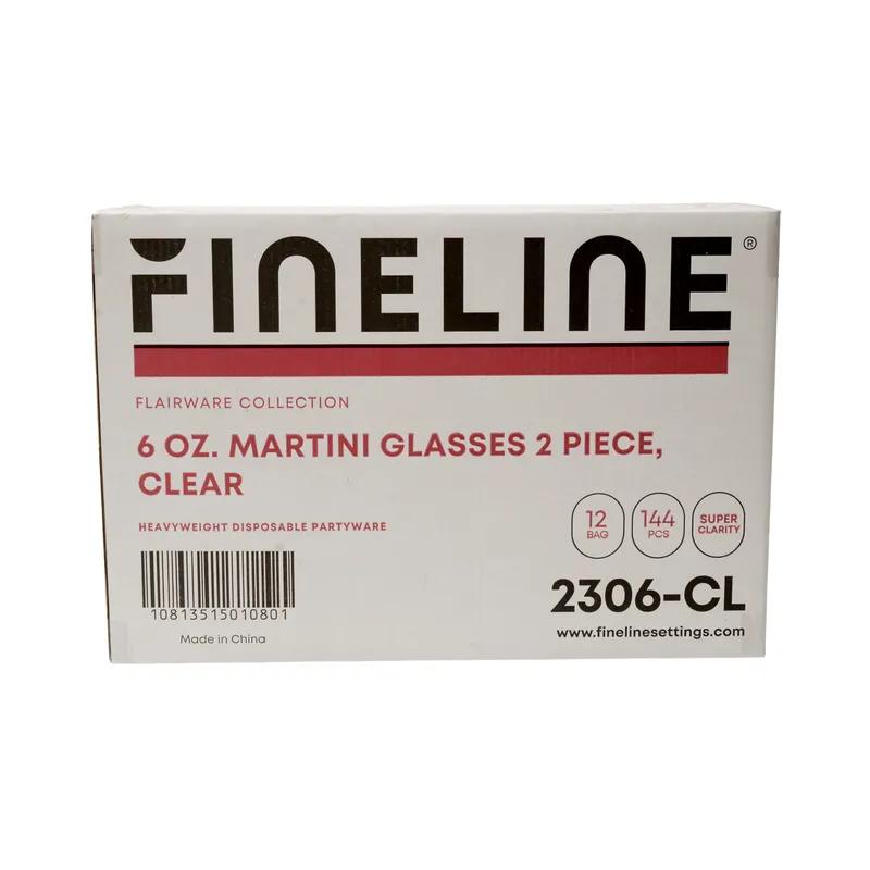 Flairware Cup Martini 6 OZ Plastic Clear 96/Case
