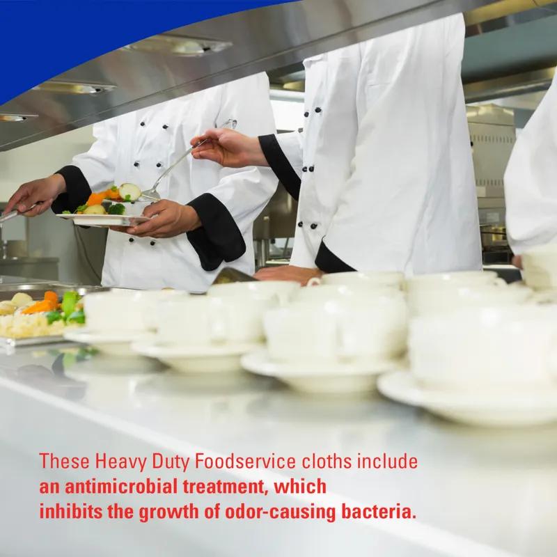 WypAll® X80 Food Service Cleaning Towel 23.3X12.4 IN Heavy Duty HydroKnit White Blue 1/4 Fold 150/Case