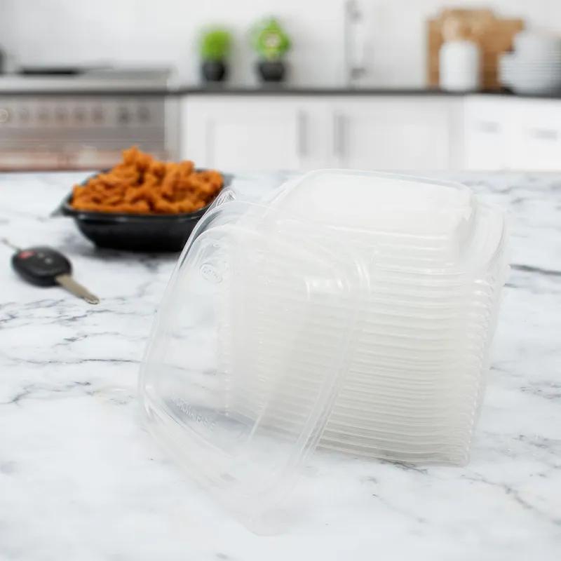 Dart® PresentaBowls Pro® Lid Flat 5X0.5 IN 1 Compartment PP Clear For 8-16 OZ Bowl 63 Count/Pack 8 Packs/Case