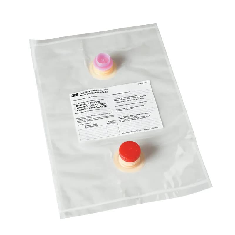 3M™ Easy Shine Dispenser Pouch 1 GAL Plastic Clear 5/Case