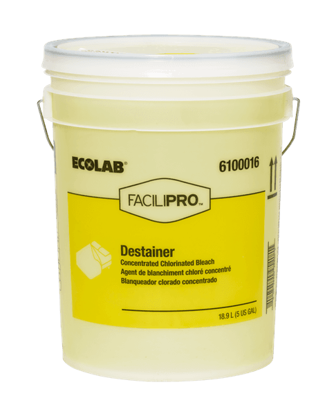 FaciliPro Laundry Destainer 5 GAL Liquid Concentrate Chlorine 1/Pail