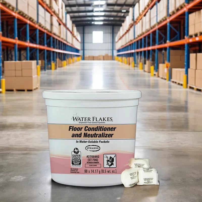 Water Flakes® Unscented Floor Neutralizer 0.5 OZ Powder Citric Acid Soda Ash 2/Case