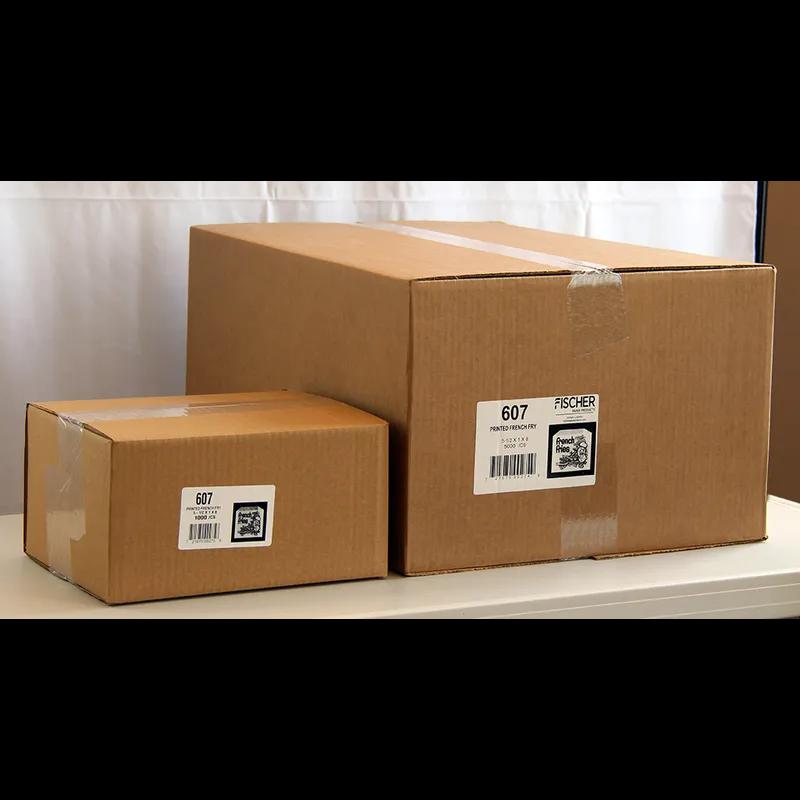 French Fry Bag 5.5X1X8 IN Bleached Kraft Paper White French Fries Gusset 5000/Case