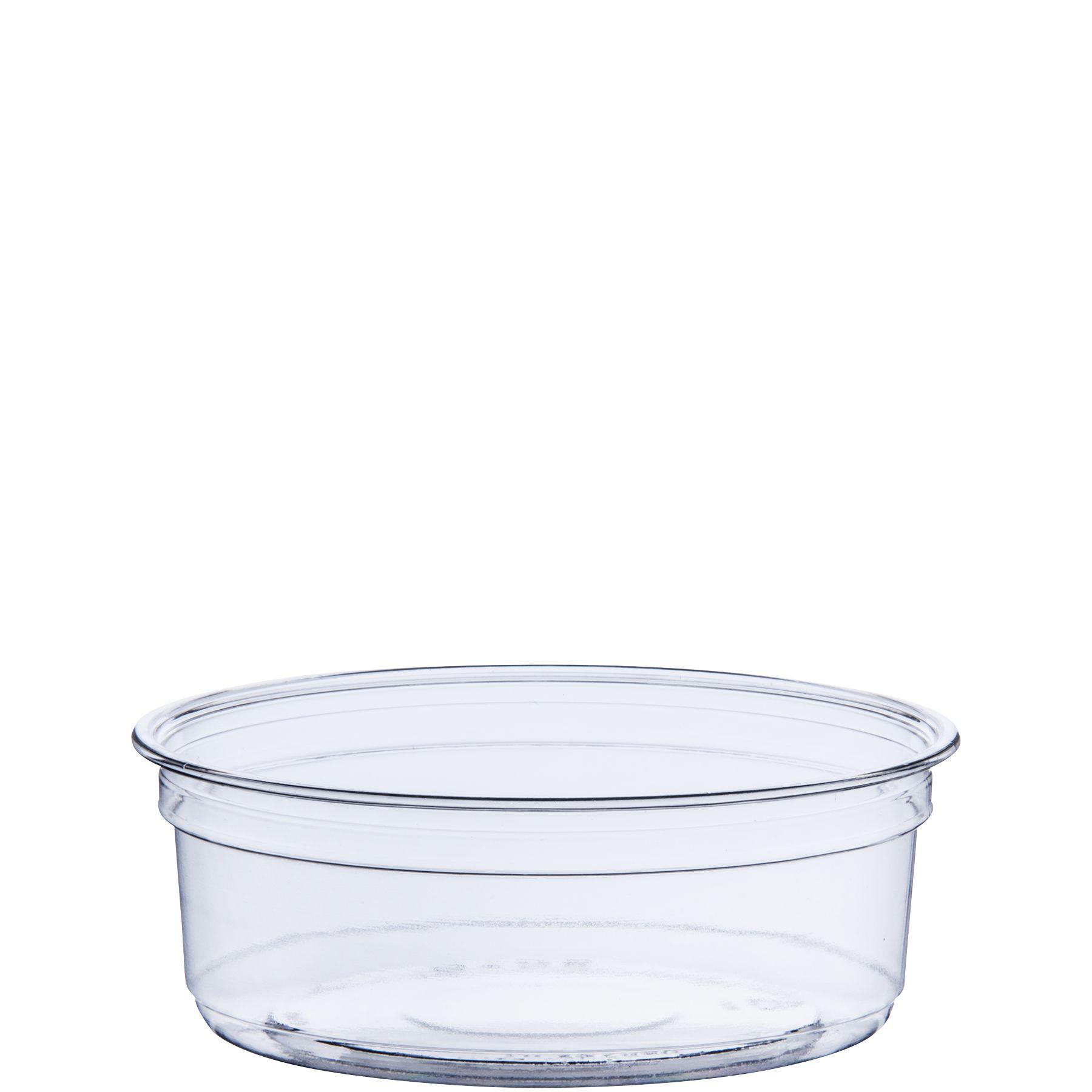 Solo® Cold Deli Container Base 8 OZ RPET Clear Freezer Safe 50 Count/Pack 10 Packs/Case 500 Count/Case