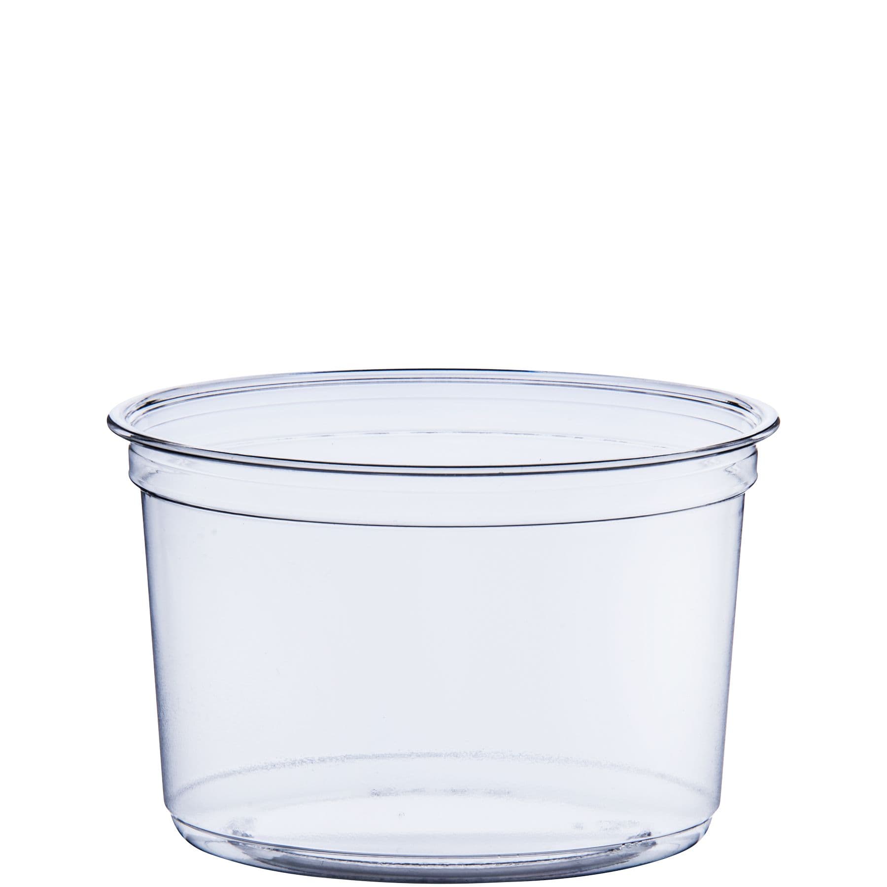 Solo® Cold Deli Container Base 16 OZ RPET Clear Freezer Safe 50 Count/Pack 10 Packs/Case 500 Count/Case