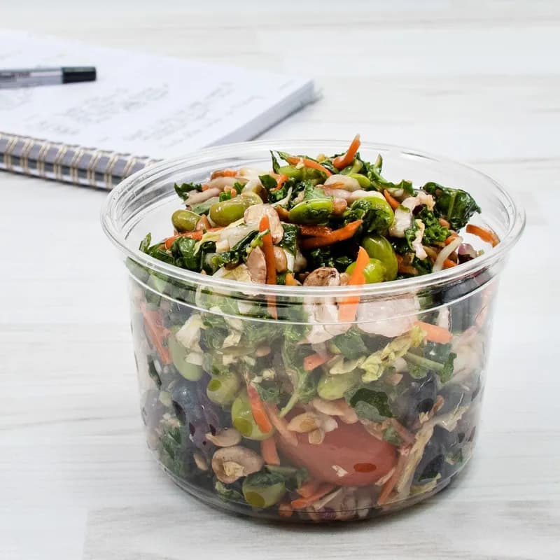 Solo® Cold Deli Container Base 16 OZ RPET Clear Freezer Safe 50 Count/Pack 10 Packs/Case 500 Count/Case