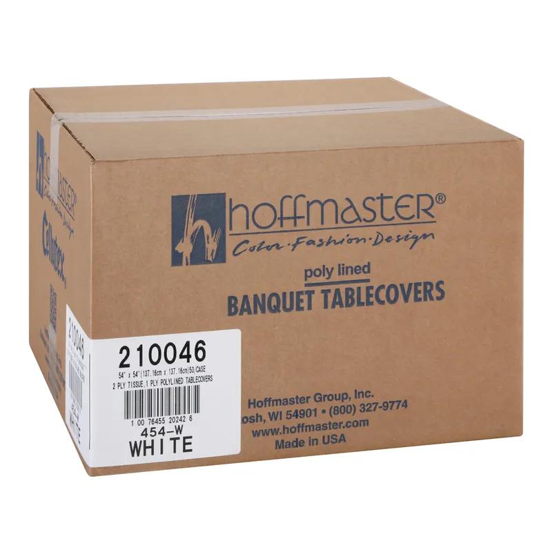 Table Cover 54X54 IN Paper Poly Blend White 50/Case