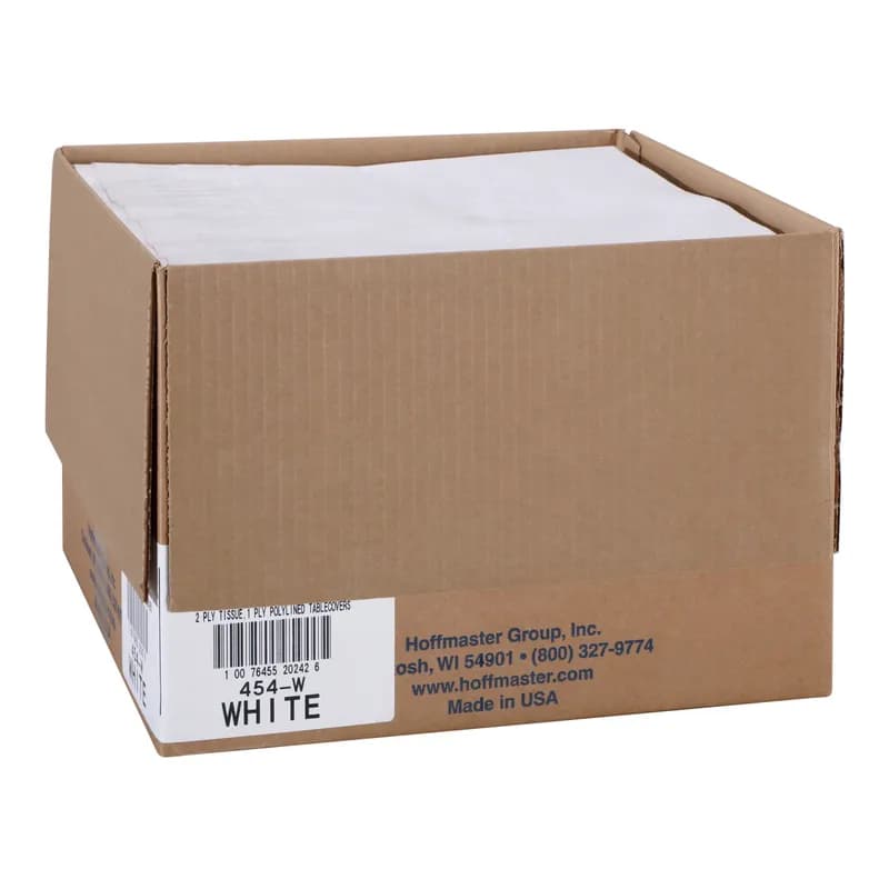 Table Cover 54X54 IN Paper Poly Blend White 50/Case
