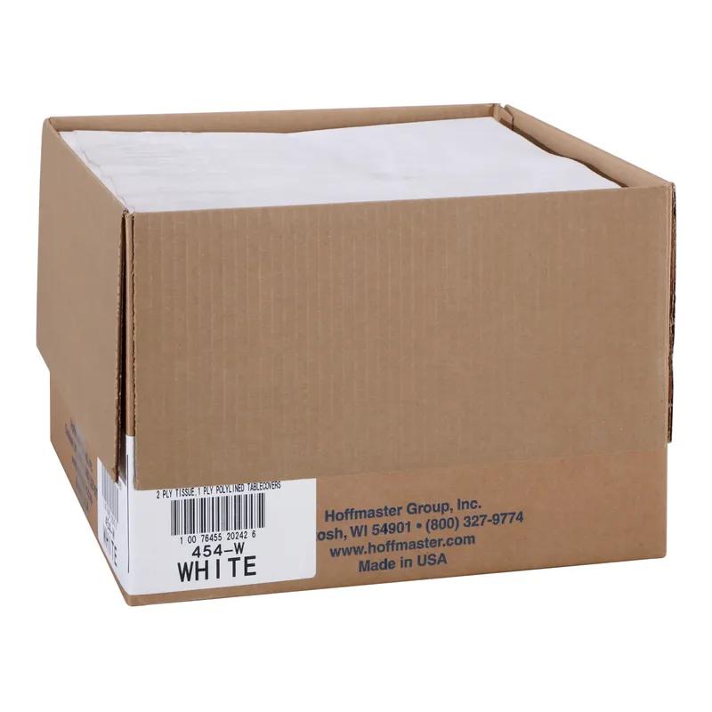 Table Cover 54X54 IN Paper Poly Blend White 50/Case