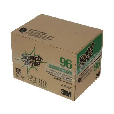 Scotch-Brite 96 General Purpose Scouring Pad 9X6 IN Medium Duty Mineral Dark Green Rectangle Dishwasher Safe 60/Case