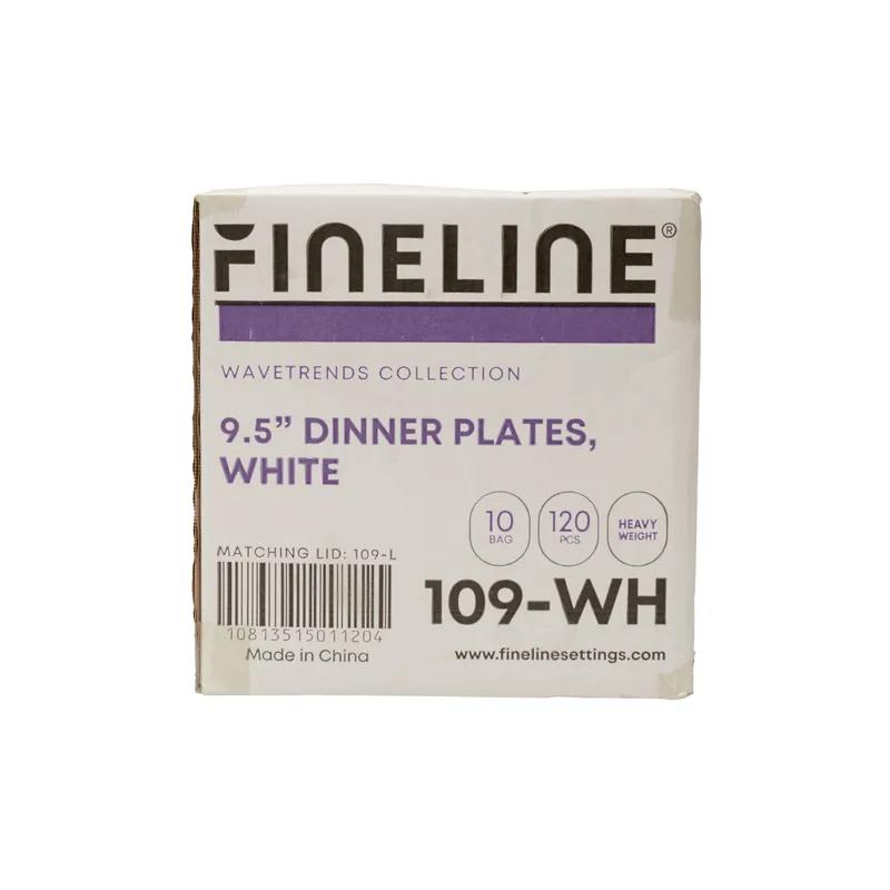 Plate 9.5X9.5 IN PS White Square 120/Case