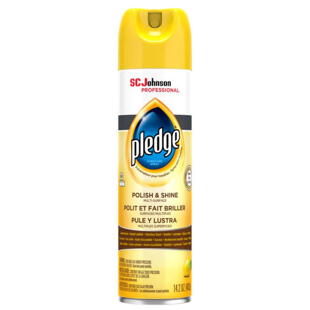 Pledge® Lemon Dust & Allergen Furniture Cleaner 14.2 FLOZ Multi Surface Aerosol 6/Case