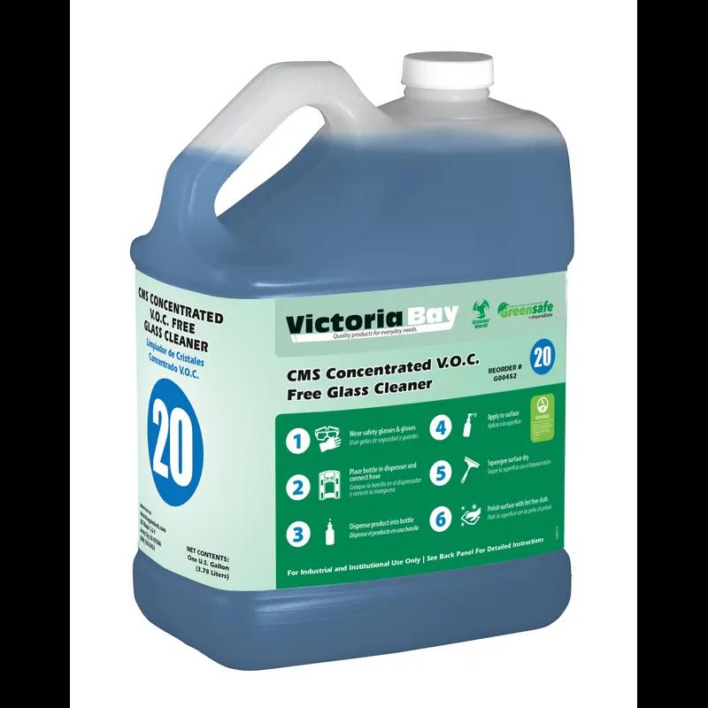 Victoria Bay CMS Concentrated V.O.C. Free Glass Cleaner #20 1 GAL 2/Case