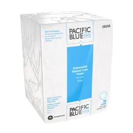 Pacific Blue Select Healthcare Washcloth 10X13 IN 1 Cellulose White 1/4 Fold Patient Care 55 Sheets/Pack 24 Packs/Case