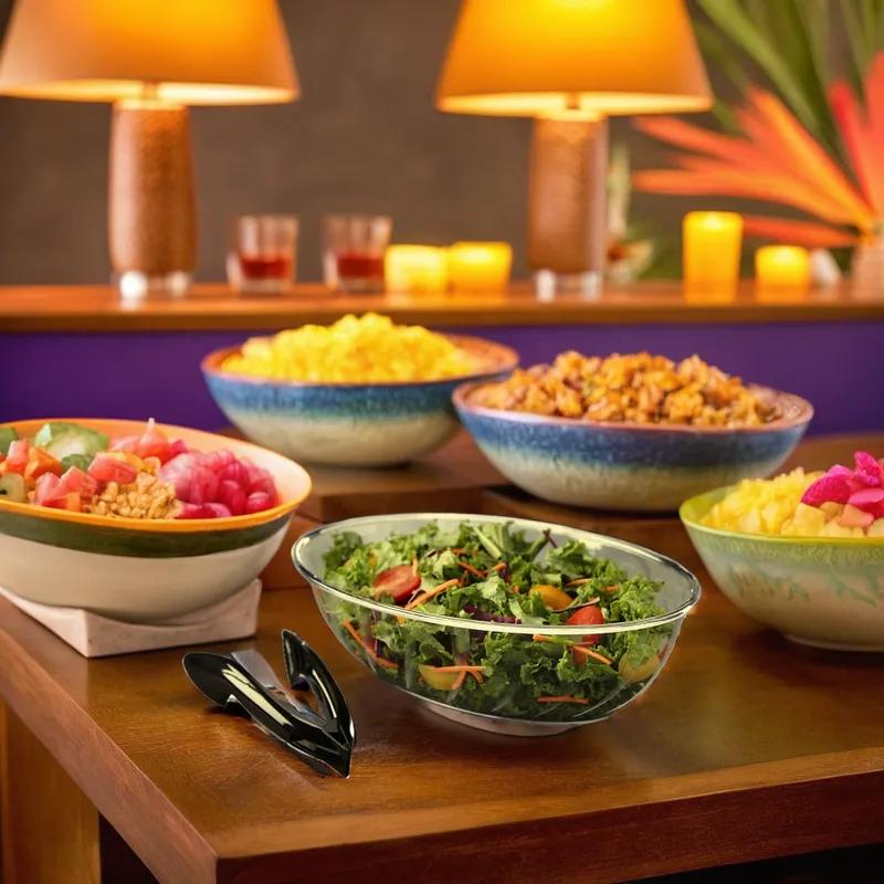 Luau Bowl 2 QT Plastic Clear Oval 50/Case