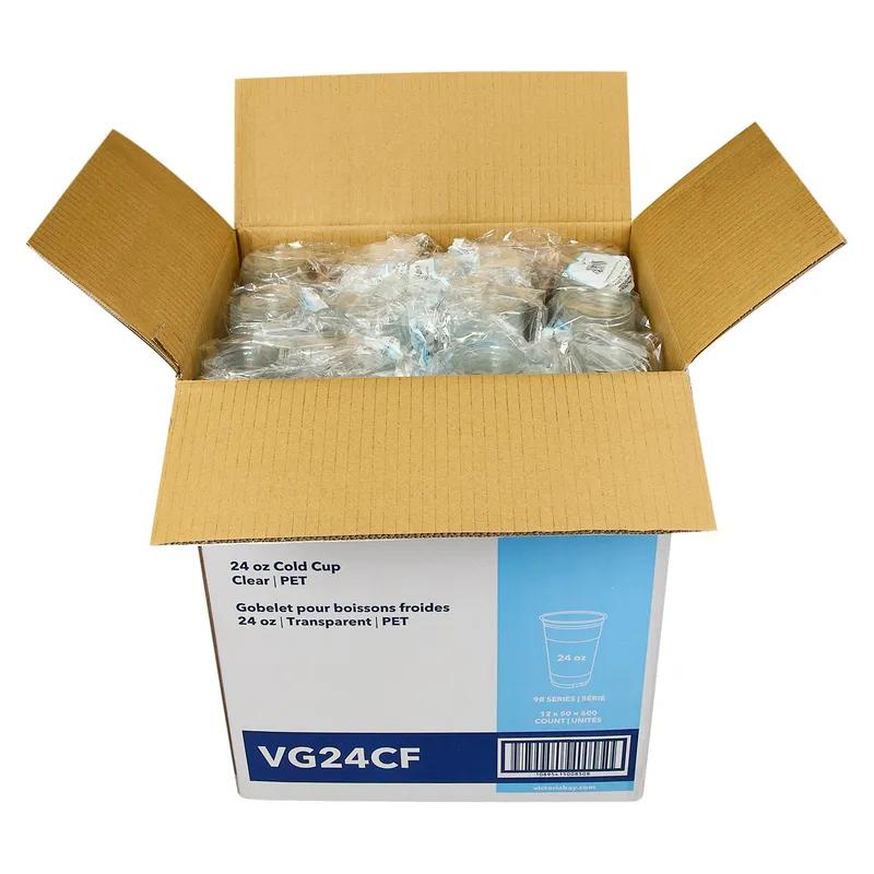 Victoria Bay Cold Cup 24 OZ PET Clear 98MM 50 Count/Pack 12 Packs/Case 600 Count/Case