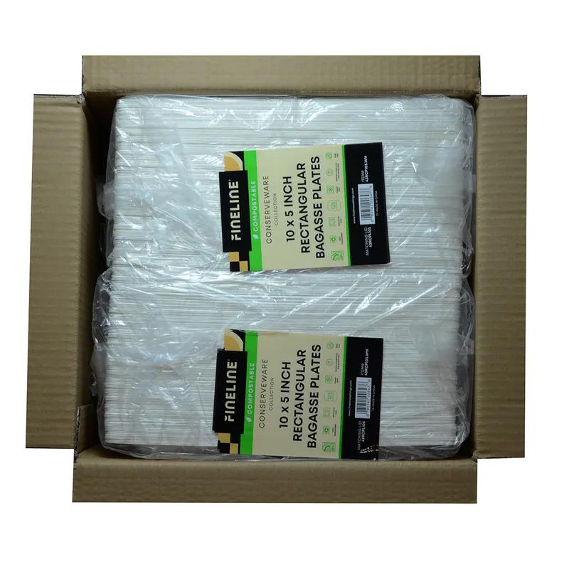 Plate 10X5 IN Pulp Fiber Rectangle 500/Case