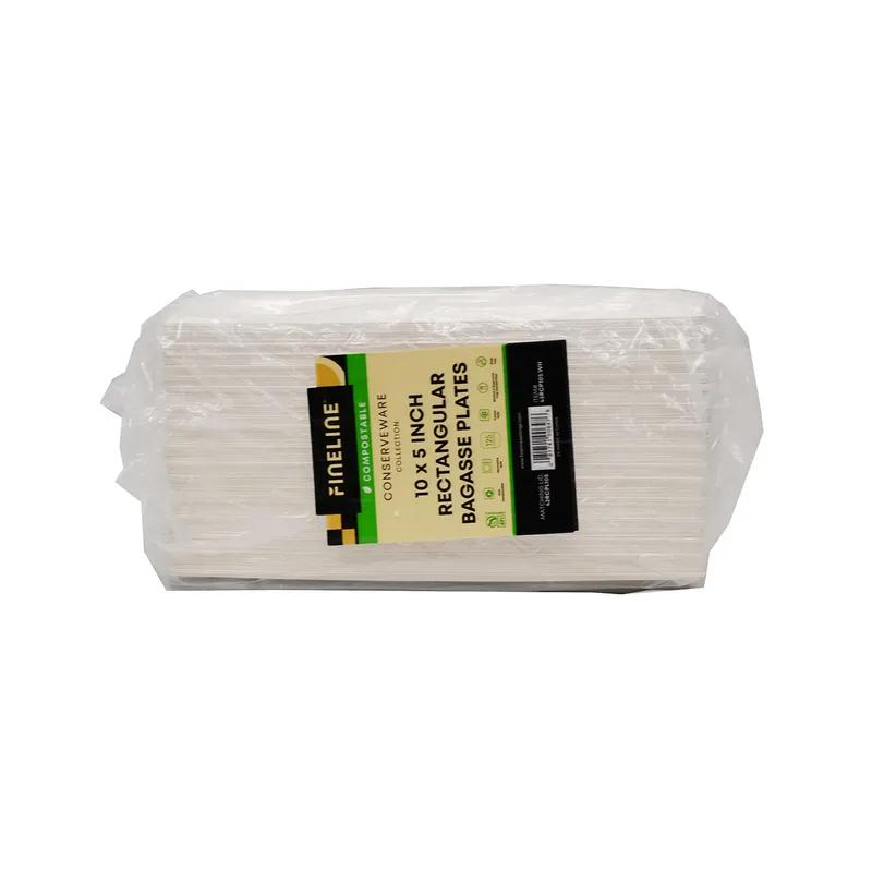 Plate 10X5 IN Pulp Fiber Rectangle 500/Case