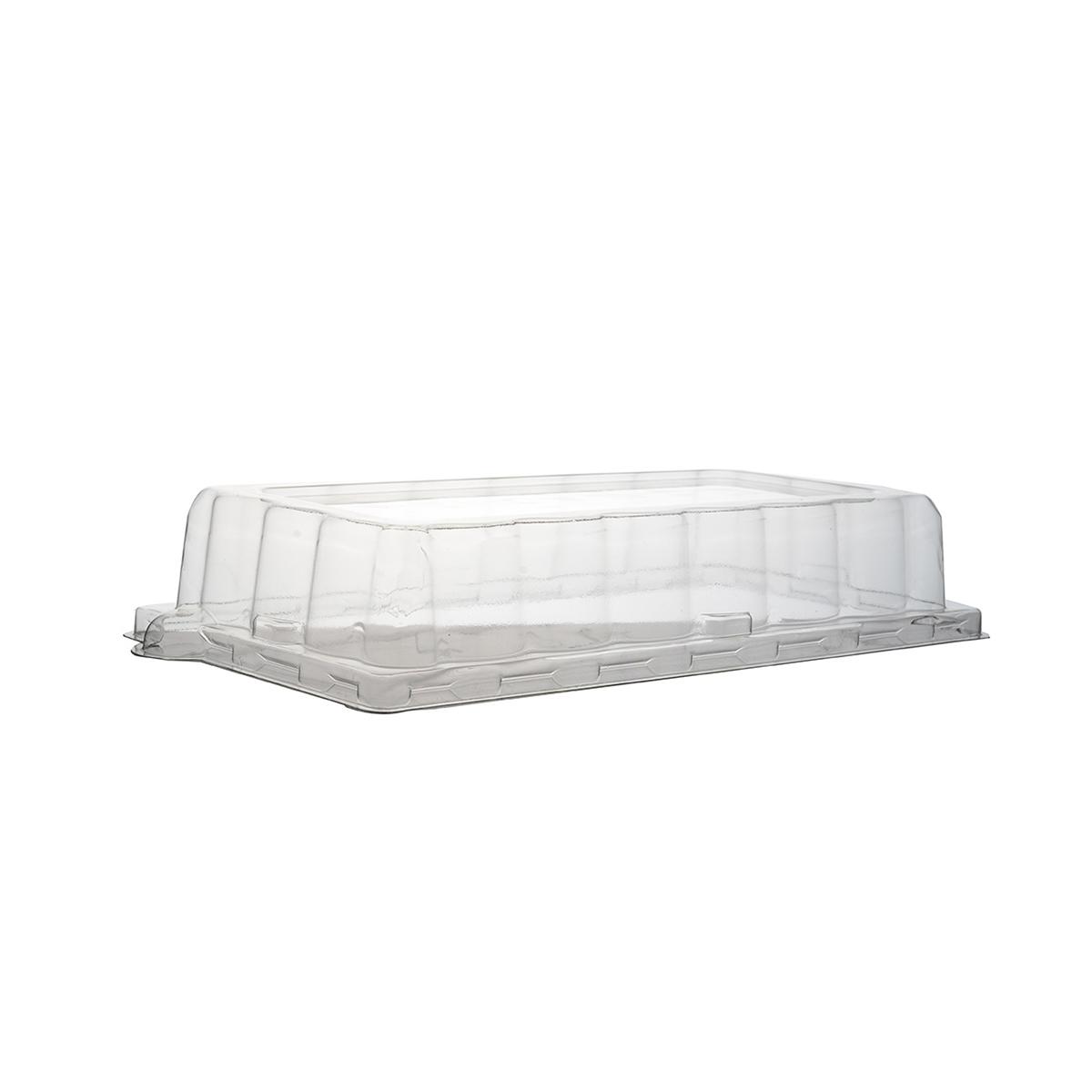 Lid 10X5 IN PET Clear Rectangle For Plate Unhinged 500/Case