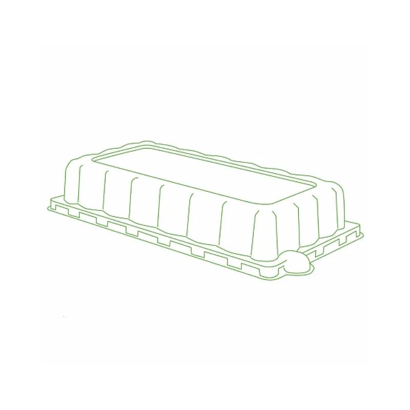 Lid 10X5 IN PET Clear Rectangle For Plate Unhinged 500/Case