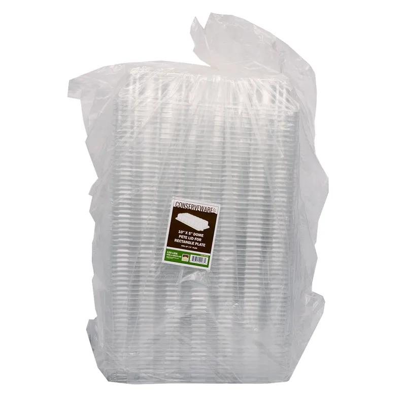Lid 10X5 IN PET Clear Rectangle For Plate Unhinged 500/Case
