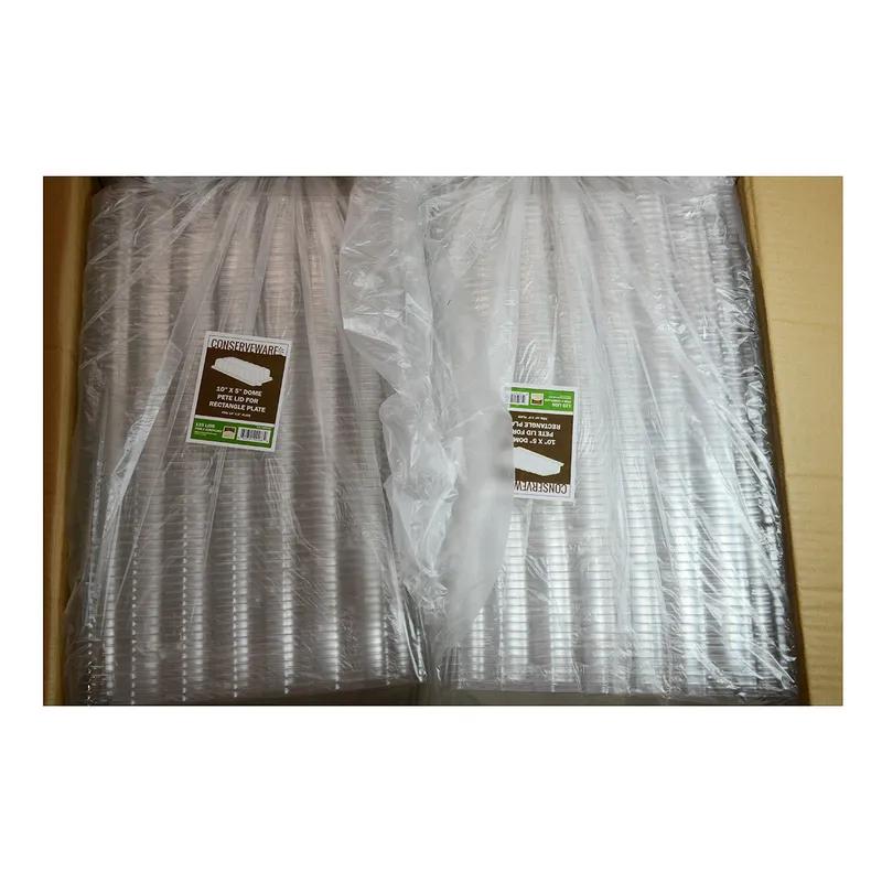 Lid 10X5 IN PET Clear Rectangle For Plate Unhinged 500/Case