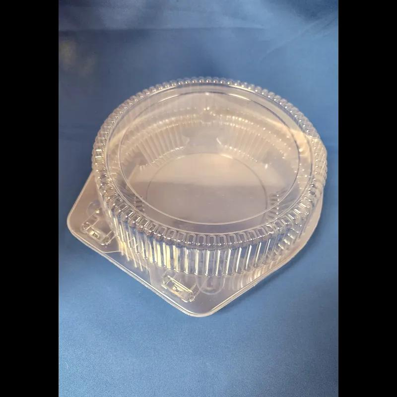 Pie Hinged Container With Dome Lid 10 IN OPS Clear Round Deep 100/Case