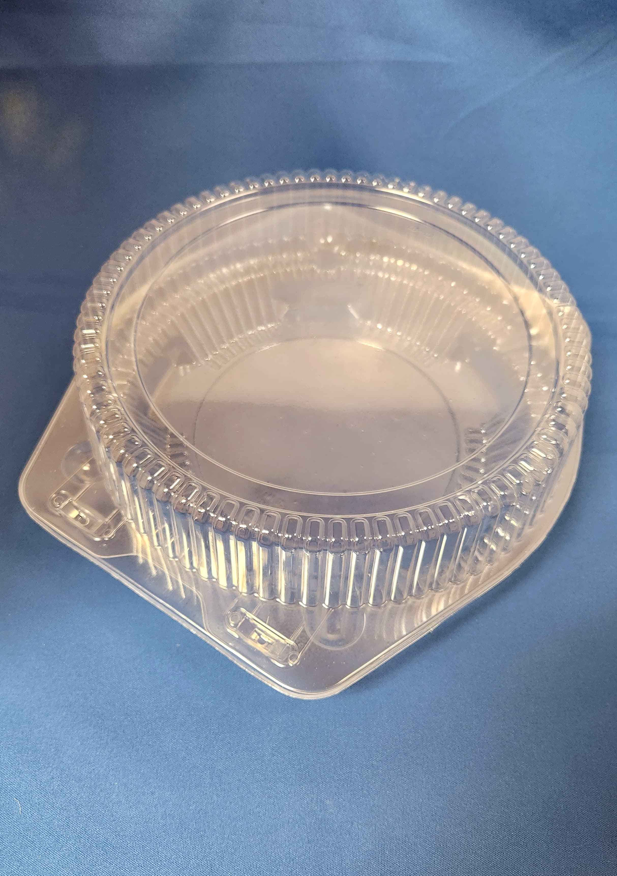 Pie Hinged Container With Dome Lid 10 IN OPS Clear Round Deep 100/Case