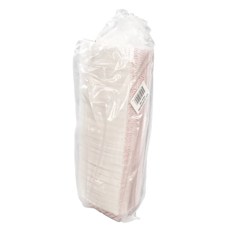 Food Tray 0.375 LB Red White Check Square 1000/Case